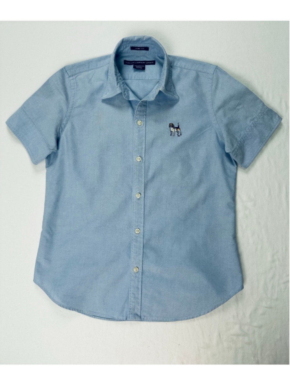 Vintage Ralph Lauren Sport Beagle Logo Oxford Shirt Women’s 6 Blue Hong Kong - Picture 2 of 14
